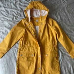 J. Crew Mid Length Yellow Rain Coat